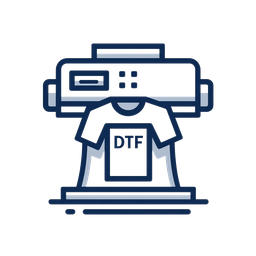 DTF printing service icon showing full-colour print